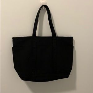 black canvas tote